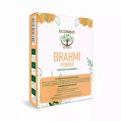 ECONBIO ROOTS Natural Brahmi Powder For Hair Treatment 100g Pack of 2