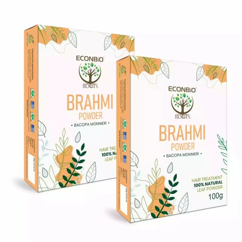 ECONBIO ROOTS Natural Brahmi Powder For Hair Treatment 100g Pack of 2