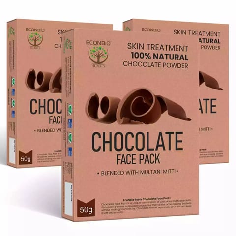 ECONBIO ROOTS Natural Chocolate Face Pack 50g Pack of 3
