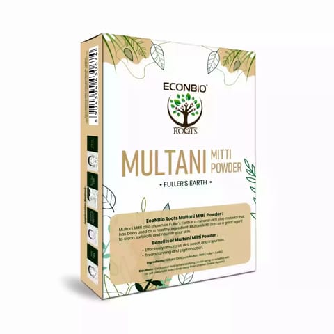 ECONBIO ROOTS Natural Multani Mitti Powder For Hair and Skin 100g Pack of 3