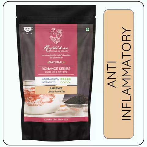 Radhikas Fine Teas and Whatnots Radiance Lanka Peach Tea (50 gms, Makes 25 Cups)