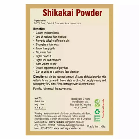 Matru Ayurveda Premium Pack of Amla and Reetha Soapnut and Shikakai and Hibiscus Powder 100 gm Each
