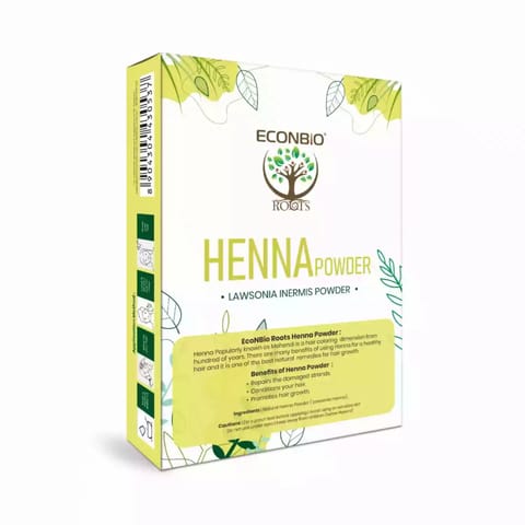 ECONBIO ROOTS Natural Henna Powder For Hair Dye and Treatment 100g Pack of 2