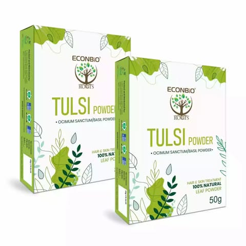 ECONBIO ROOTS Natural Tulsi Powder Hair and Skin Care 50g (Pack of 2)