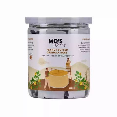 Mos Bakery Peanut Butter Granola Bars Medium Jar 200g