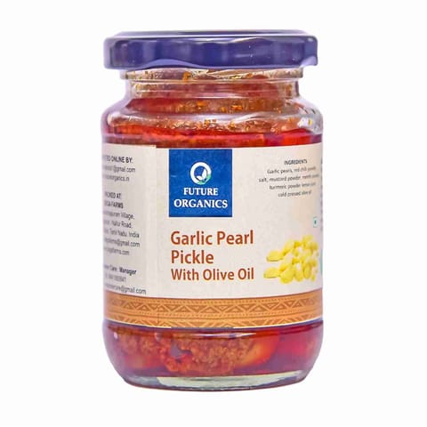 Future Organics Garlic Pearl Pickle with Olive Oil 160 gms