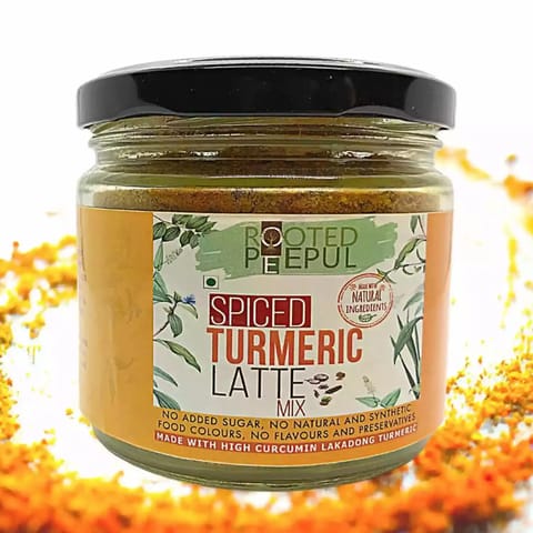 Rooted Peepul Spiced Turmeric Latte Mix 120 gms