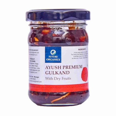 Future Organics Premium Gulkand with Dry Fruits  Pack of 2 Each 125 Grams
