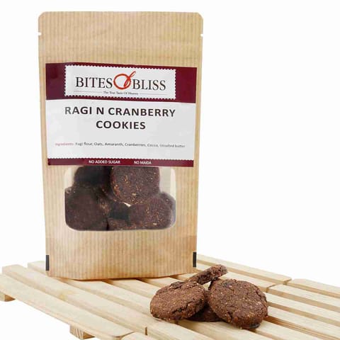 Bites of Bliss Ragi N Cranberry Cookies 10 pcs 130 gms, Pack of  2