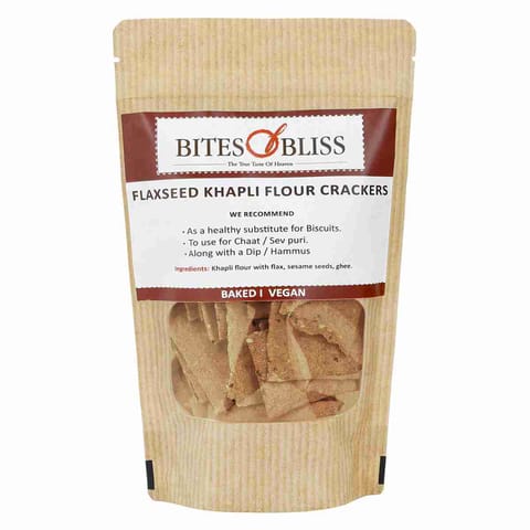 Bites of Bliss Khapli Flaxseed Crackers 125gm, Pack of 2