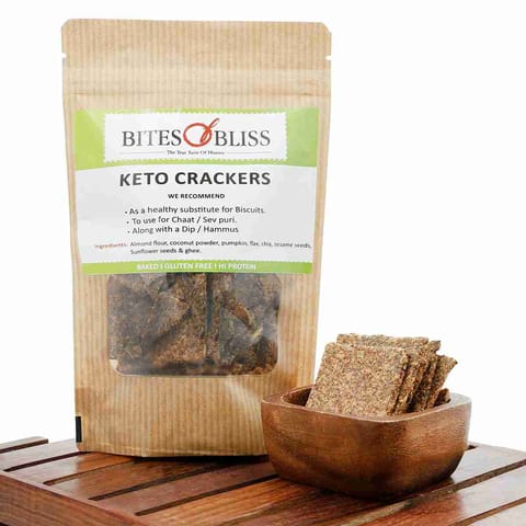 Bites of Bliss Keto Seedy Almond Cracker 125gm, Pack of 2