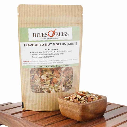 Bites of Bliss Flavoured Nuts N seeds MINT 150gm, Pack of 2