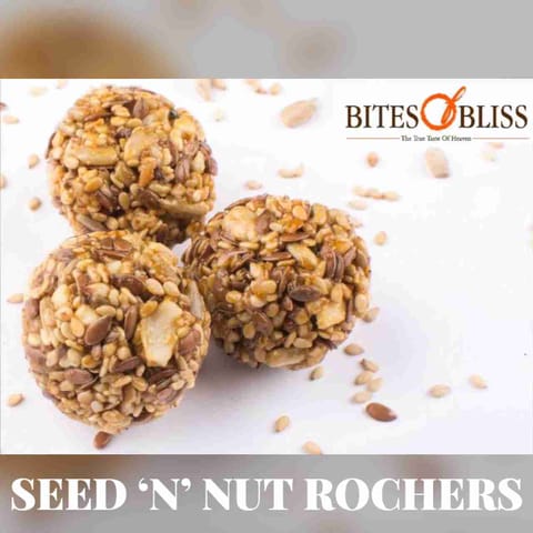 Bites of Bliss Seed N Nut Rochers 125gm, Pack of 2