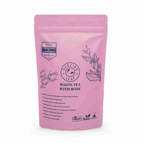 Dancing Leaf White Tea with Rose 50 gms