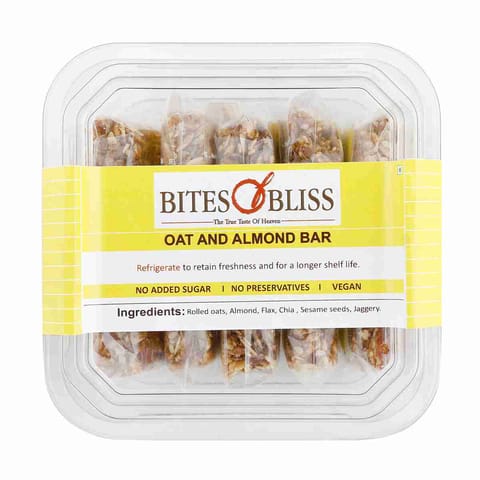 Bites of Bliss OAT N ALMOND BAR 154 gms, pack of 2