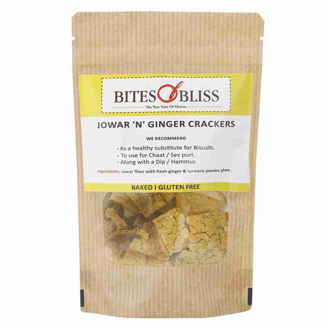 Bites of Bliss Jowar N Ginger Crackers 125gm, Pack of 2