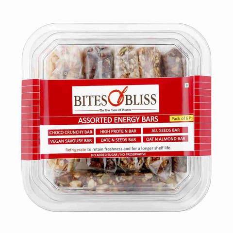 Bites of Bliss ASSORTED ENERGY BARS 175 gms