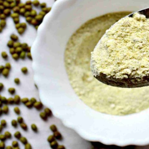 Nutty Yogi Organic Green Moong Flour 400 gms (Pack of 2)
