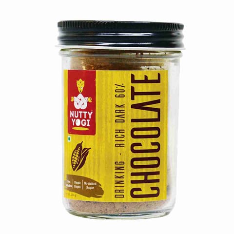 Nutty Yogi Rich Dark Hot Chocolate 60 Percent 100 gms pack of 2