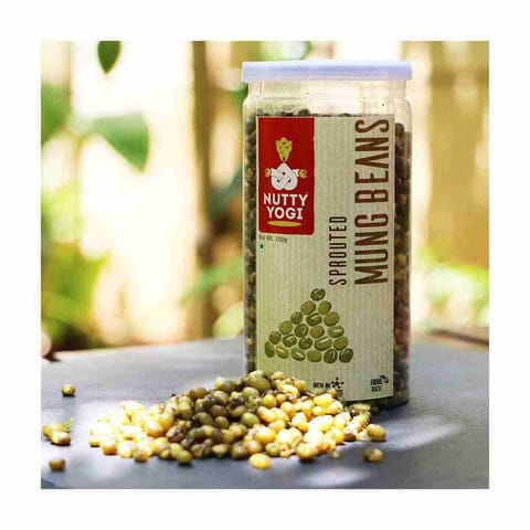 Nutty Yogi Sprouted Mung Beans 100 gms (Pack of 4)