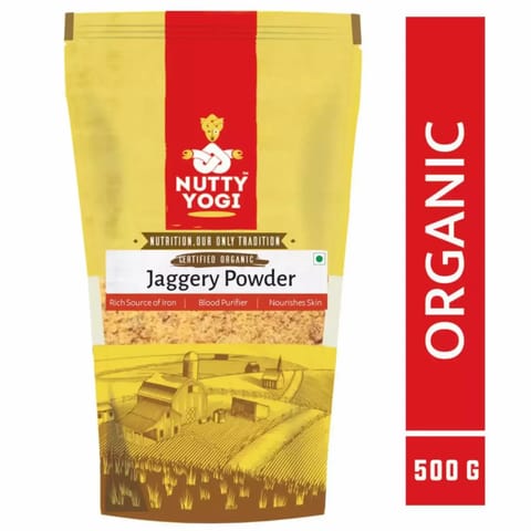 Nutty Yogi Jaggery Powder Gud 500 gms pack of 4
