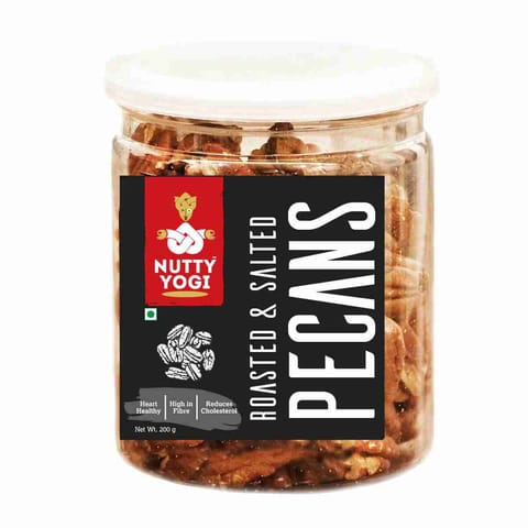 Nutty Yogi Roasted and Pink Salted Pecans 200 gms