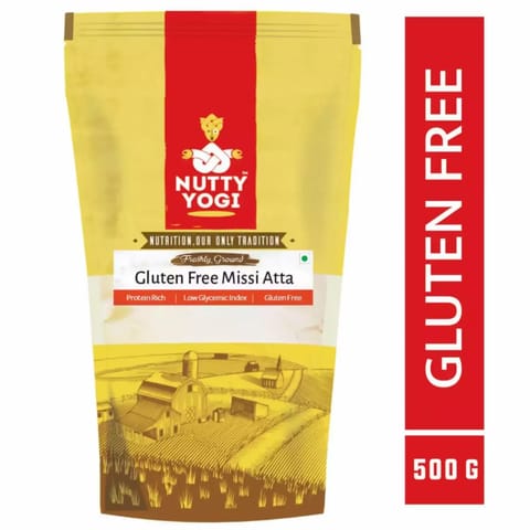Nutty Yogi Gluten Free Multigrain Missi Atta 400 gms pack of 2