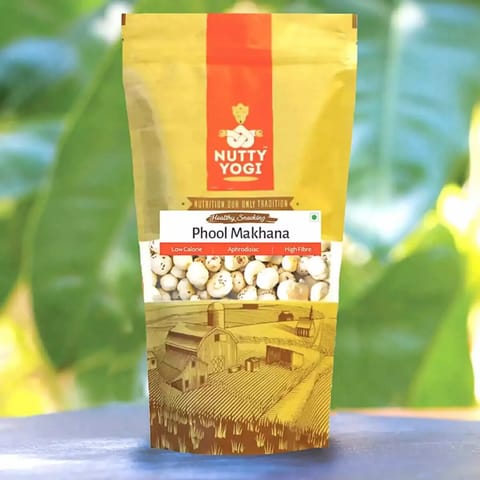 Nutty Yogi Phool Makhana Fox Nuts (Pack of 2, Each of 100 gms)