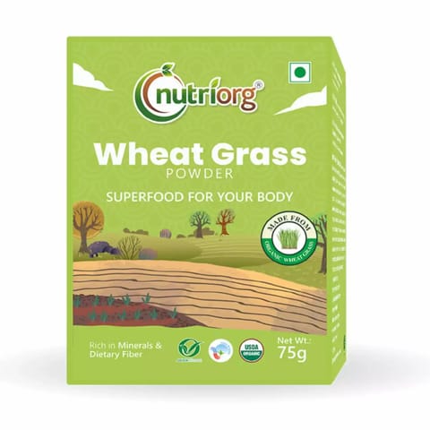Nutriorg Certified Organic Wheatgrass Powder 75gm