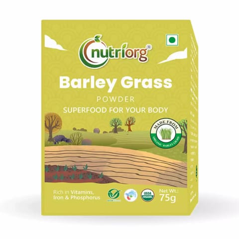 Nutriorg Certified Organic Barley Powder (75 gms)