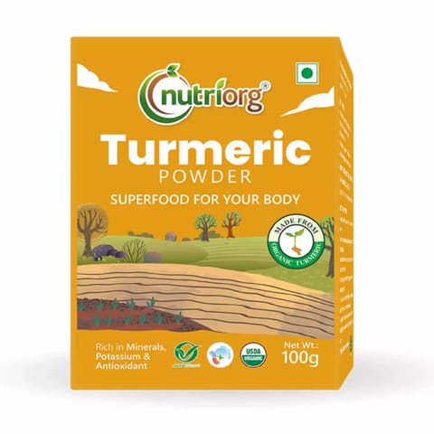 Nutriorg Certified Organic Turmeric Powder - 100g (Pack of 3)
