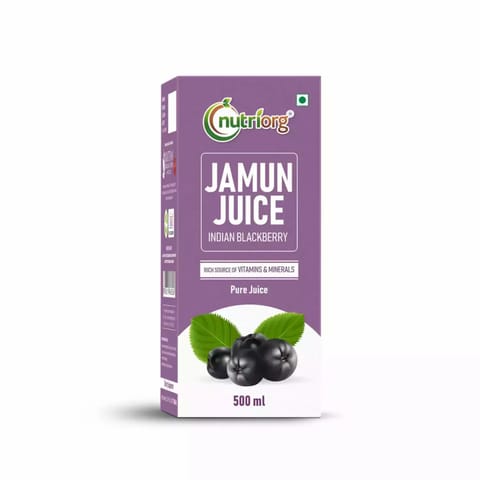 Nutriorg Jamun Juice 500ml, Good for Diabetes, Maintain Blood Sugar Level