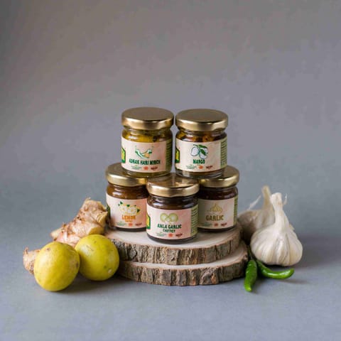 The Little Farm Co. Tongue Tickler Box 5 Best Selling Pickles and Chutneys