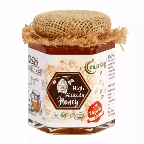 Nutriorg Certified Organic High Altitude Honey 250 gms (Pack of 2)
