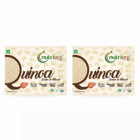Nutriorg Certified Organic Quinoa (Pack of 2 - each 250 gms)