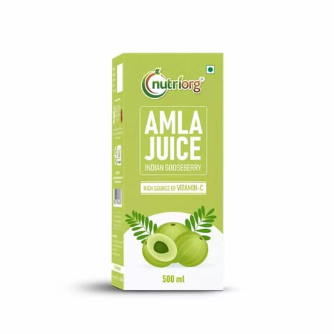 Nutriorg Amla Juice 500ml (Pack of 2),  | Prepare By Organic Amla Grown by Company Own Farmland