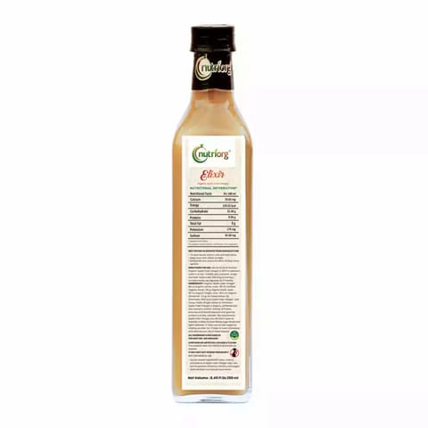 Nutriorg Certified Organic Elixir Apple Cider Vinegar - 250 ml