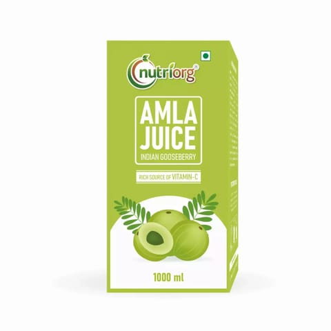Nutriorg Amla Juice 1000ml | Prepare By Organic Amla Grown by Company Own Farmland