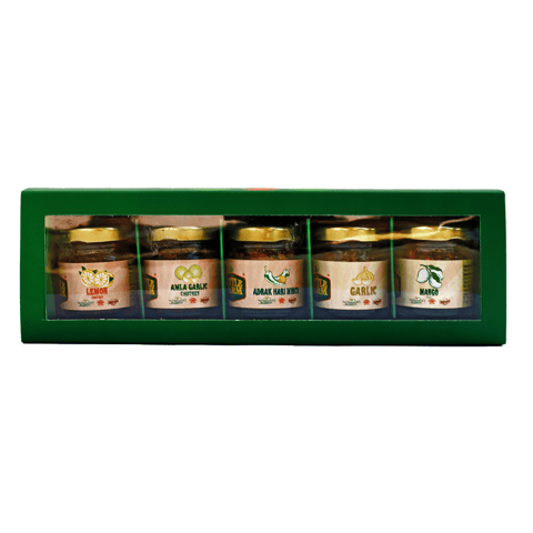 The Little Farm Co. Tongue Tickler Box 5 Best Selling Pickles and Chutneys