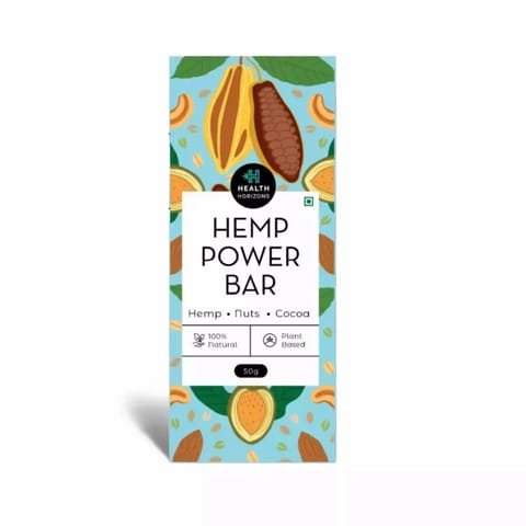 Health Horizons Hemp Power Bar Energy 50g Pack of 3