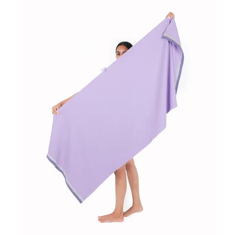 Doctor Towels Bamboo Basket Bath Towels (70 x 155 cm, Pack of 1, Lilac)