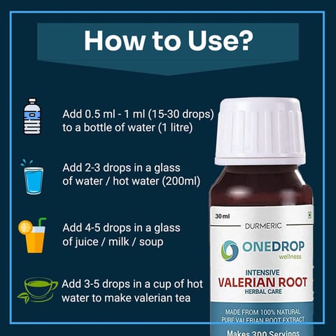 Durmeric OneDrop Wellness Valerian Root Oil 30ml (Pack of 1)