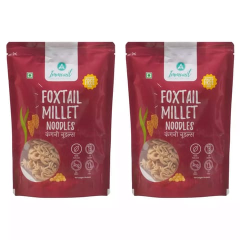 Immunit No Maida Foxtail Millet Noodles | Vegan, Not Fried | 175gm, Pack of 2