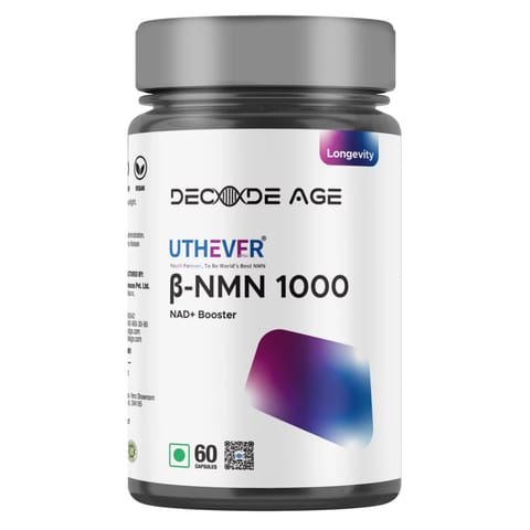 Decode Age NMN Pro UTHEVER 1000 World?s Most Trusted, Ultra-Pure (60 Capsules)