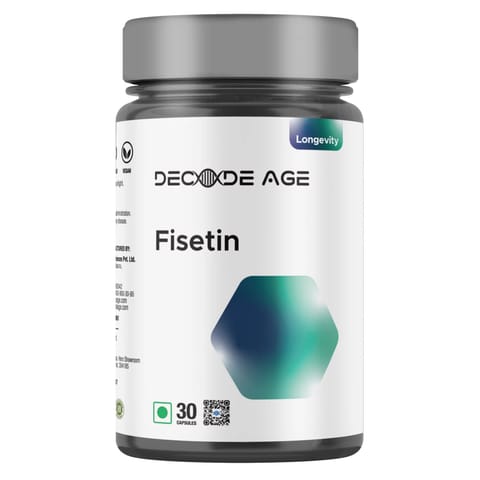 Decode Age Best Fisetin 99% Pure, Senolytic Activator 100mg (30 Veg Capsules)