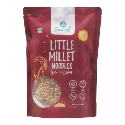 Immunit No Maida Little Millet Noodles | Vegan, Not Fried| 175gm, Pack of 2