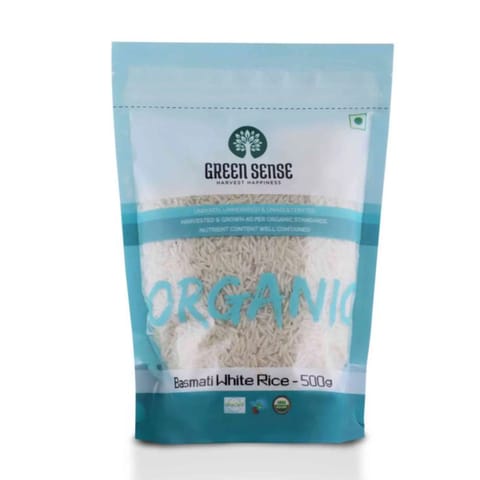 Green Sense Organic Basmati White Rice 500gm