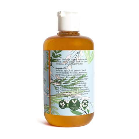 Rustic Art Floral Shower Organic Body Wash Liquid (300ml)