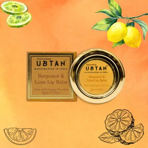 Rejuvenating UBTAN Bergamot & Lime Lip Balm 5 gm