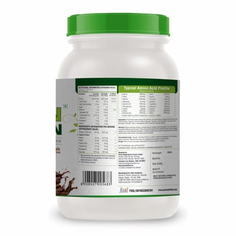 Pure Nutrition Naturals Sports combo of Vegan Plant Protein & L arginine - 1kg + 60 Caps
